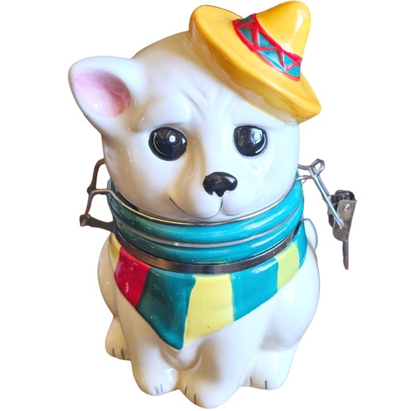 Sombrero Wearing Chihuahua By Boston Warehouse Hinged Treat Storage Jar - Picture 1 of 8